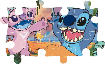 Clementoni 26596 Disney Lilo & Stitch Jigsaw 60 Maxi Pieces-Supercolor Children 4-6 Years, Cartoon, Gift for Boy/Girls, Puzzle for Kids, Made in Italy, Black