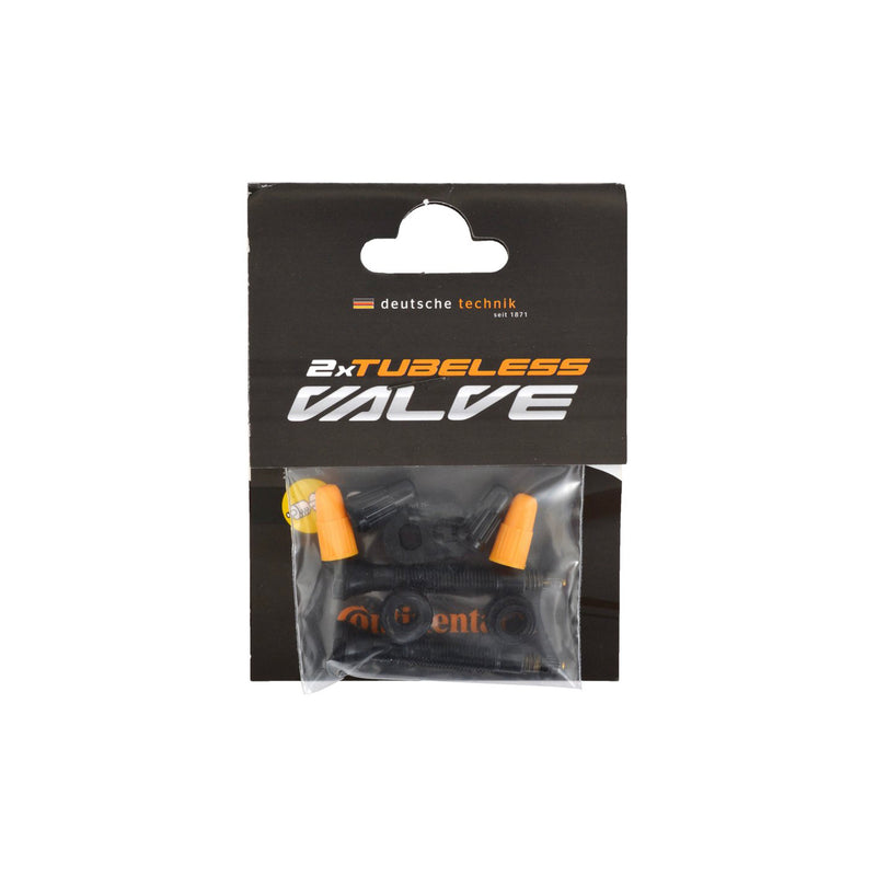 Continental Tubless Valve Set Presta (2Pcs) Black 40mm