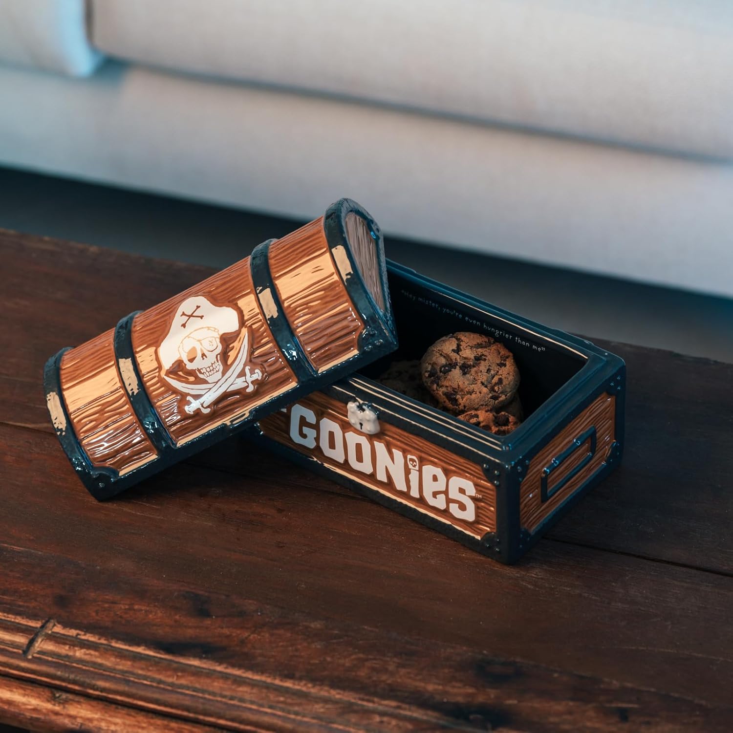 Grupo Erik Keksdose Keramik The Goonies - Keksglas mit Deckel Groß 20 x 11,5 x 13,5 cm Vorratsbehälter mit Deckel Offizieller Die Goonies Fanartikel