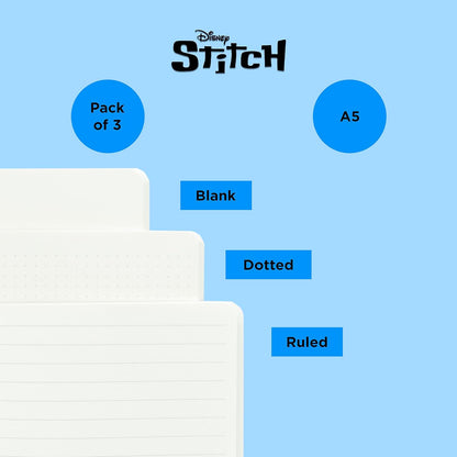 Grupo Erik Disney Stitch Tropical Pack Of 3 A5 Notebooks | A5 Notebook | Notebooks A5 | Notepads A5 | A5 Notepad | Stitch Stationery | Stitch Gifts | Stitch Disney Gifts A5 Stitch