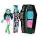 Monster High Skulltimate Secrets Neon Frights Ghoulia Muñeca con Armario y 15 Accesorios Sorpresa, Brilla en la Oscuridad, Juguete +4 años (Mattel HNF81