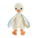 Fisher-Price Baby Sensory Toy Snuggle Up Goose Plush Toy with Jingles for Newborns, Machine Washable, HRB16