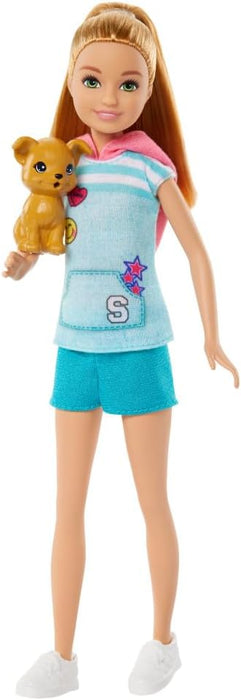 Barbie Stacie Doll with Pet Dog, From Barbie and Stacie to the Rescue Movie Toys, Blonde Hair Doll, HRM05