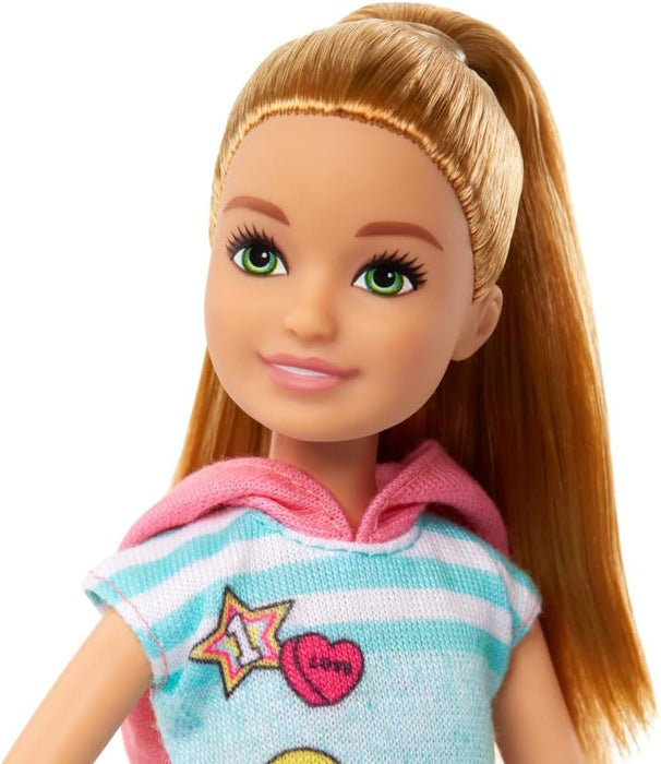 Barbie Stacie Doll with Pet Dog, From Barbie and Stacie to the Rescue Movie Toys, Blonde Hair Doll, HRM05