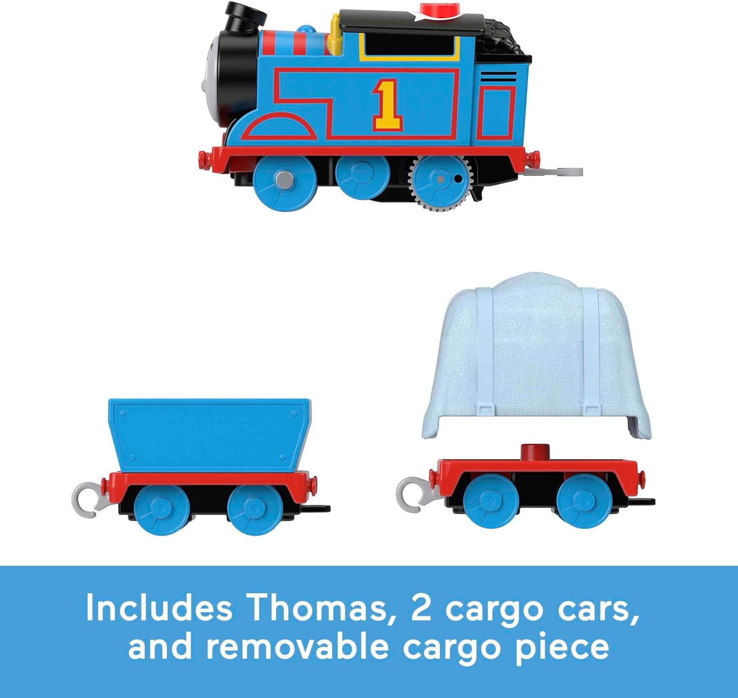 Thomas & Friends Motorized Toy Train Talking Thomas Engine with Sounds Phrases & Cargo for Kids Ages 3+ Years, UK English Version, HWH17