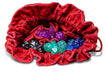 Metallic Dice Games FanRoll Dragon StormTM Velvet Compartment Dice Bag: Red Dragon Scales