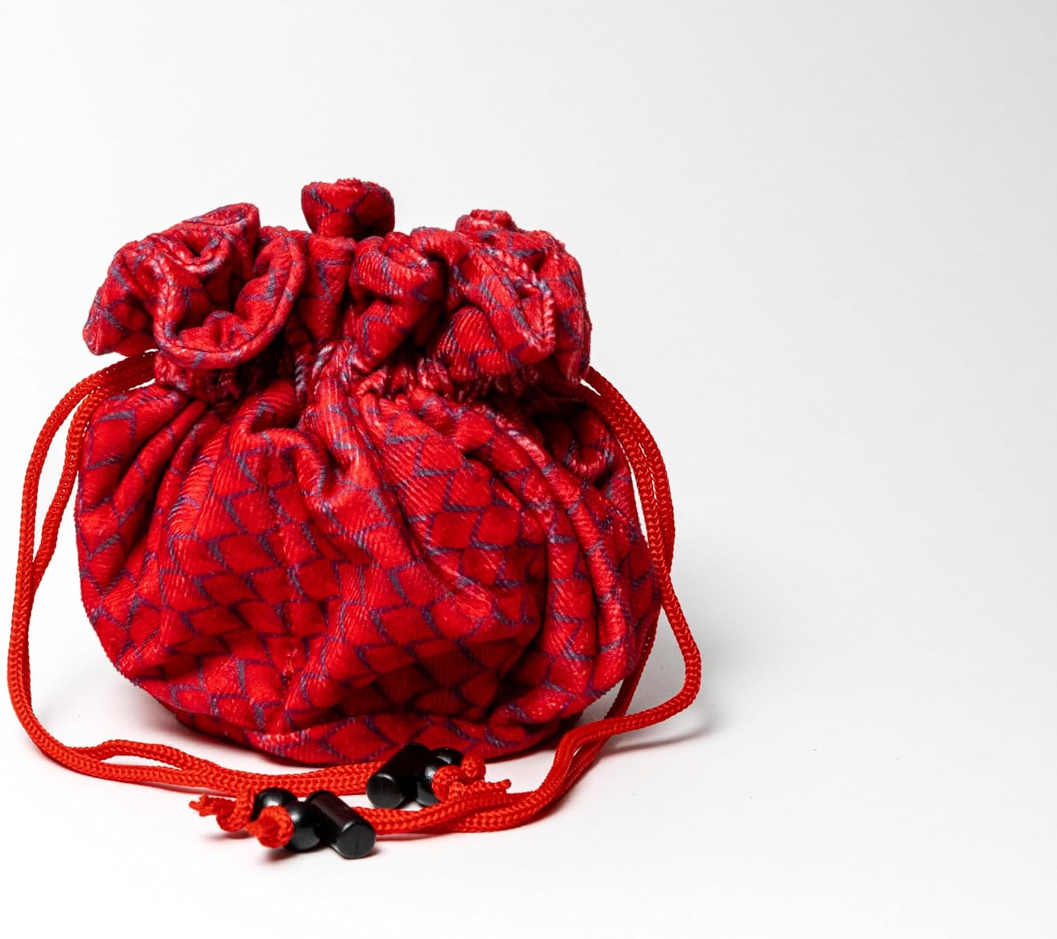 Metallic Dice Games FanRoll Dragon StormTM Velvet Compartment Dice Bag: Red Dragon Scales
