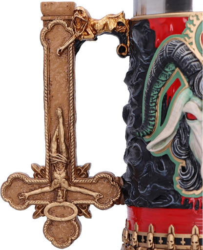 Nemesis Now Slayer Reign in Blood Tankard, Resin, Black/Red, Officially Licensed Slayer Band Merch, Removable Stainless Steel Insert, Cast in The Finest Resin, Expertly Hand-Painted