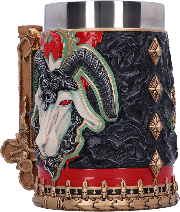 Nemesis Now Slayer Reign in Blood Tankard, Resin, Black/Red, Officially Licensed Slayer Band Merch, Removable Stainless Steel Insert, Cast in The Finest Resin, Expertly Hand-Painted