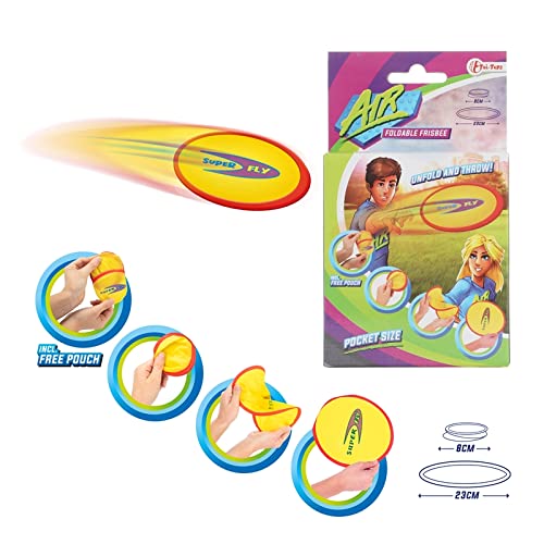 Air Foldable Frisbee 'Pocket' + Cover No Apply Game, meerkleurig (62361A