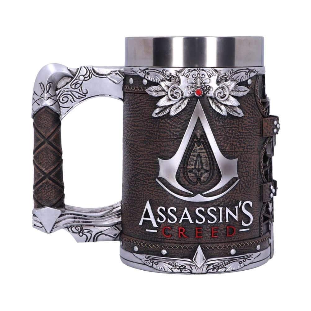 Nemesis Now - Boccale con licenza ufficiale Assassins Creed Brotherhood Brown con lama nascosta, in resina, 15,5 cm