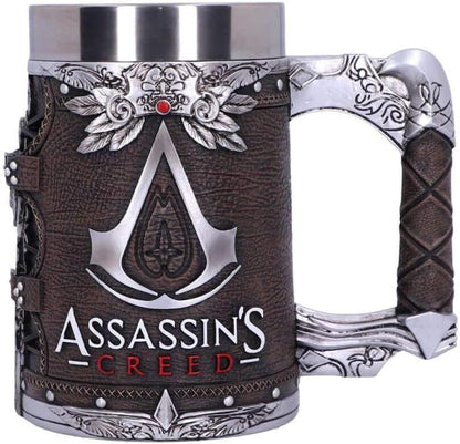 Nemesis Now - Boccale con licenza ufficiale Assassins Creed Brotherhood Brown con lama nascosta, in resina, 15,5 cm