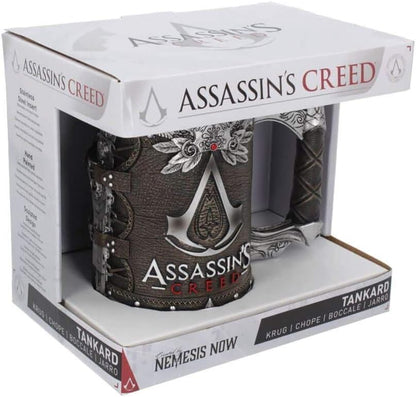 Nemesis Now - Boccale con licenza ufficiale Assassins Creed Brotherhood Brown con lama nascosta, in resina, 15,5 cm
