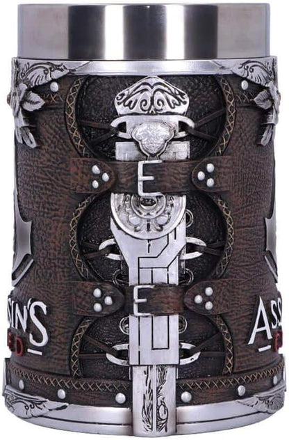 Nemesis Now - Boccale con licenza ufficiale Assassins Creed Brotherhood Brown con lama nascosta, in resina, 15,5 cm