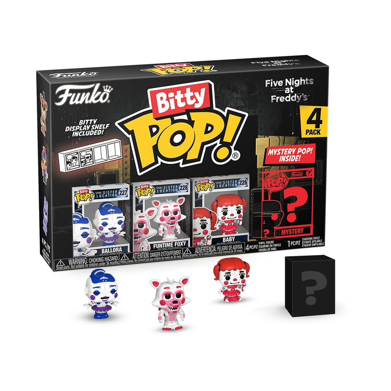 Funko Bitty Pop!: Five Nights at Freddy's Mini Collectible Toys 4-Pack - Ballora, Funtime Foxy, Baby & Mystery Chase Figure (Styles May Vary