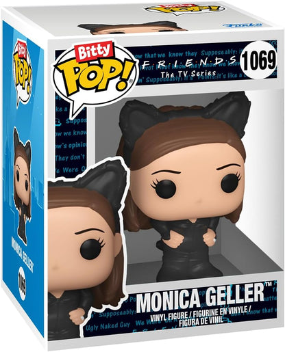 Funko Bitty Pop! Friends - Monica As Catwoman 4PK - Monica Geller™ (Halloween Costume), Ross Geller™ (Halloween Costume), Chandler Bing™ (Halloween Costume) and A Surprise Mystery Mini Figure