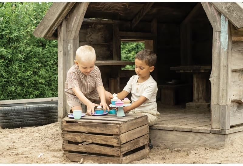 Dantoy – Juego de postre Thorbjorn para la cocina infantil – Juego de juguetes de arena – Cocina de juguete – Niños a partir de 2 años – Juego de rol – Plástico – Etiqueta nórdica – Fabricado en