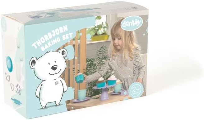 Dantoy – Juego de postre Thorbjorn para la cocina infantil – Juego de juguetes de arena – Cocina de juguete – Niños a partir de 2 años – Juego de rol – Plástico – Etiqueta nórdica – Fabricado en