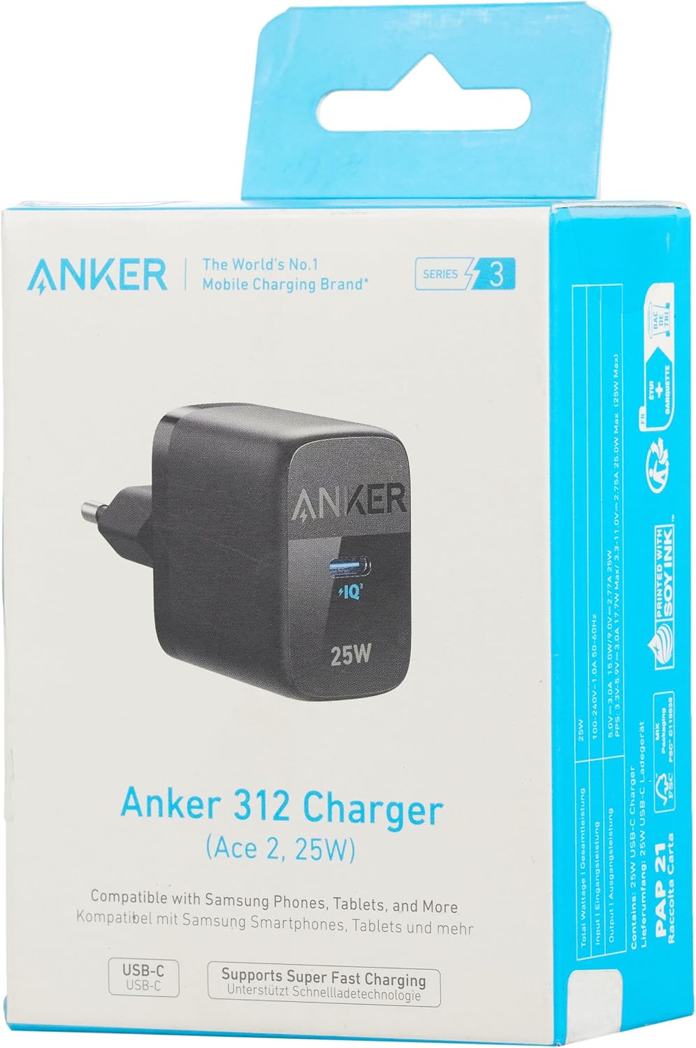 Anker - 312 - Charger (25W) - Black