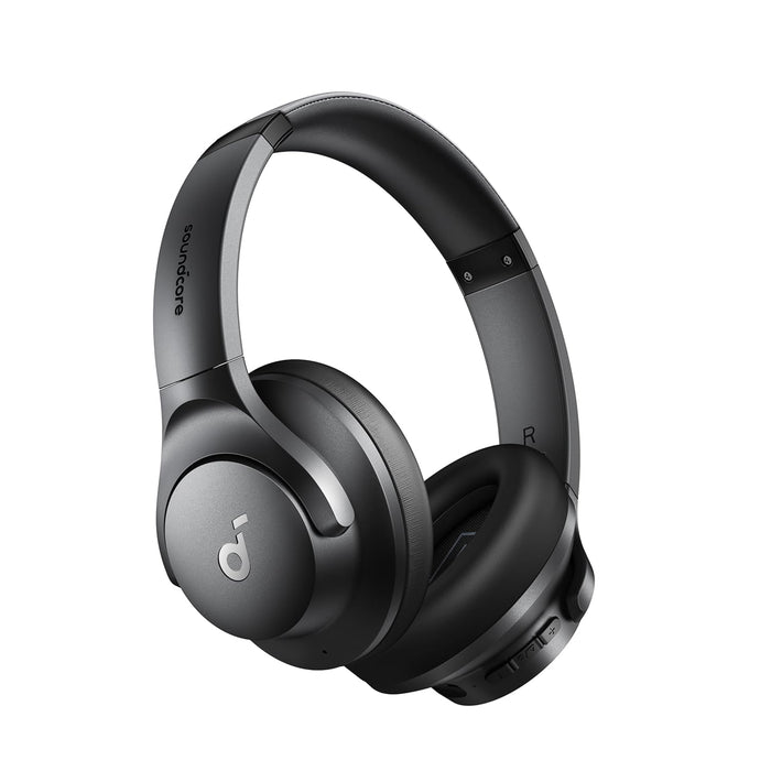 soundcore by Anker Q20i Hybrid Active Noise Cancelling Headphones - Comfortable Fit, Sound, Large Bass, App Customization, Long Playtime, Ideal for Home Use, Gym, Travel Black