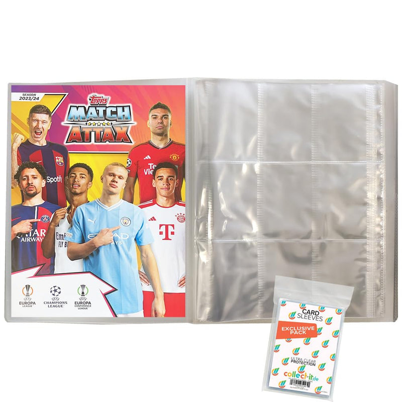 Pacchetto con Champions League 2023/24 – Trading Cards – 1 Cartellina vuota + buste Exclusive Collect-it