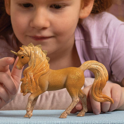 schleich 70822 BAYALA Apollon Unicorn Stallion Figurine for ages 5+, Golden Brown
