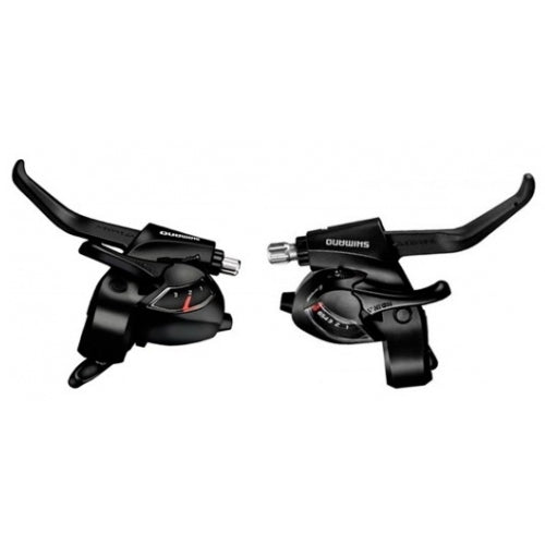 Shimano ST-EF41 EZ fire plus STI set for V-brakes, 3x6-speed, 2-finger lever, black