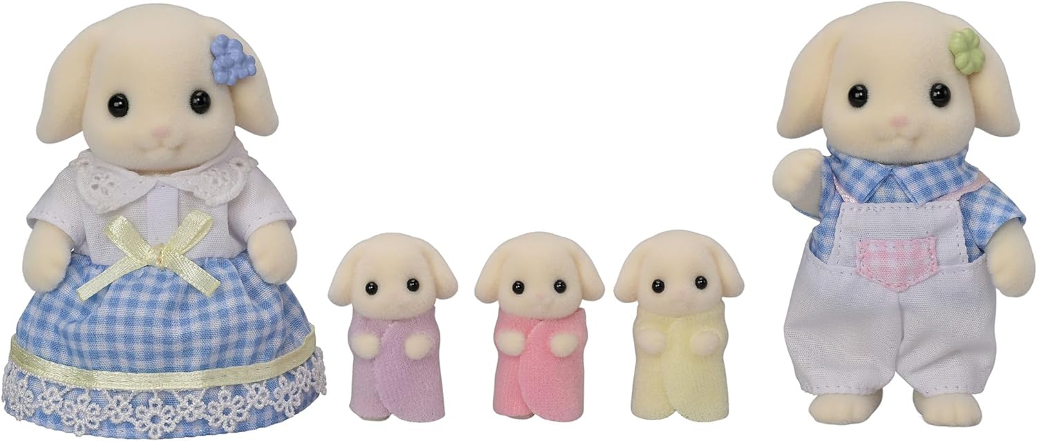 Sylvanian Families - 5735 Familia Conejo Flora - Casa de muñecas