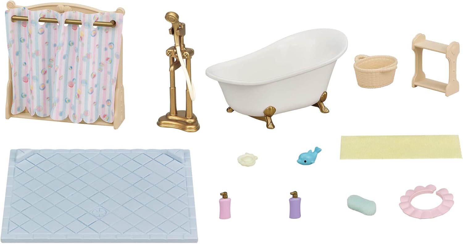 Sylvanian Families - 5739 Bath & Shower Set - Dollhouse Playsets