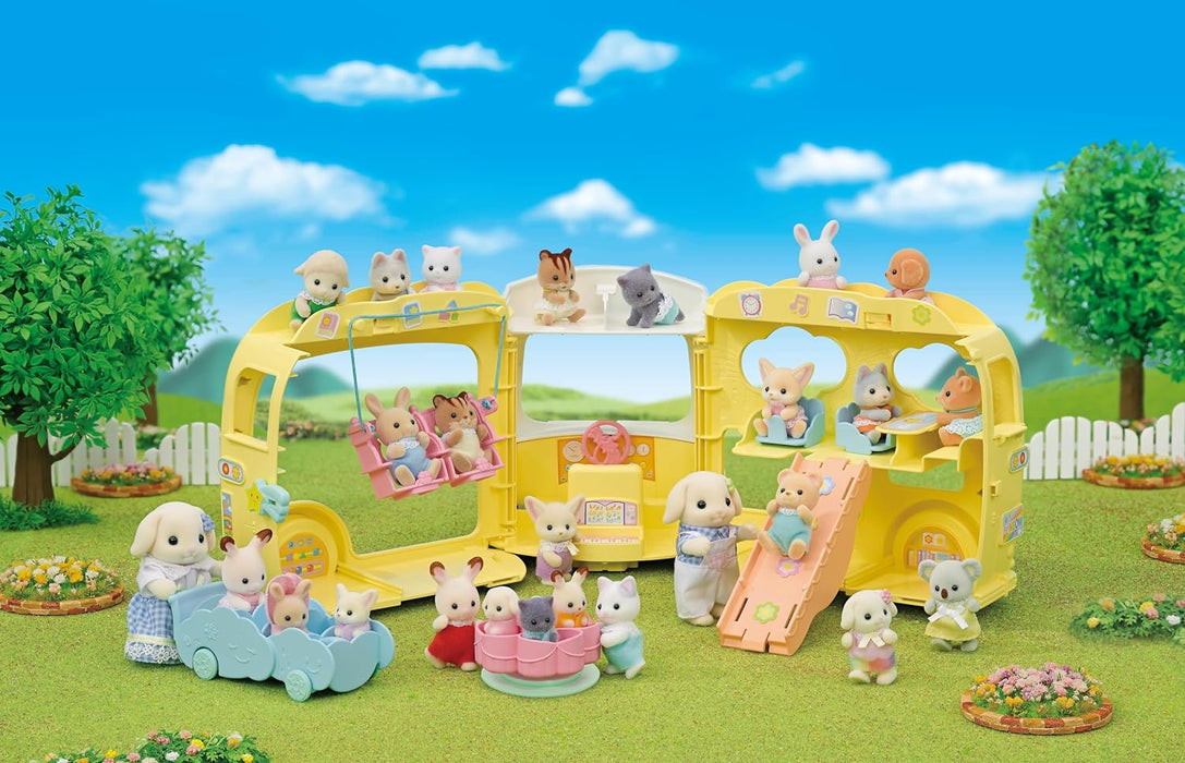 Sylvanian Families - 5744 Rainbow Fun Nursery Bus - Dollhouse Playsets