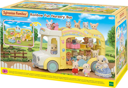 Sylvanian Families - 5744 Rainbow Fun Nursery Bus - Dollhouse Playsets