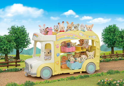 Sylvanian Families - 5744 Rainbow Fun Nursery Bus - Dollhouse Playsets