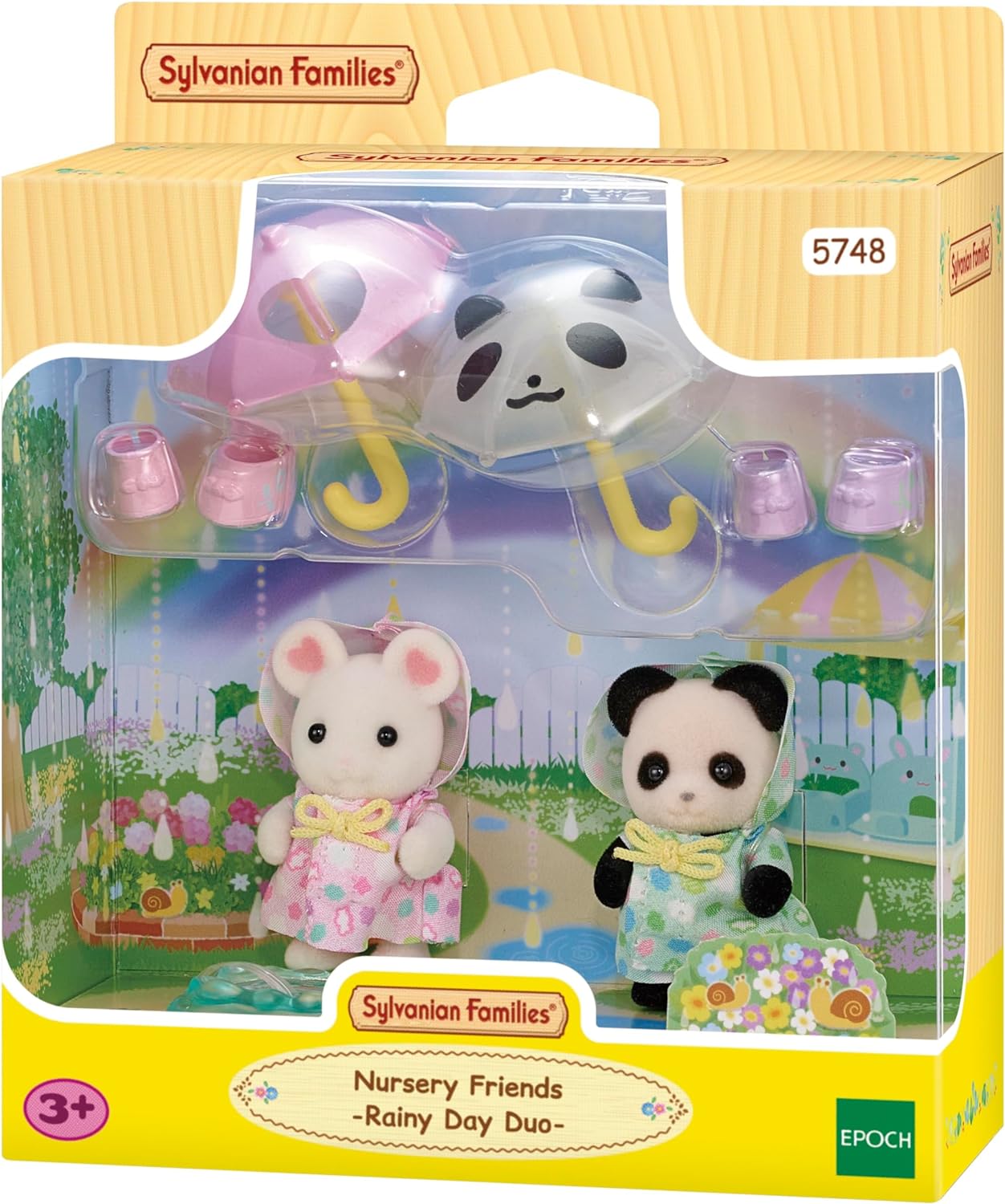 Sylvanian Families - 5748 Nursery Friends - Rainy Day Duo - Dollhouse Playsets & 5741 Triple Bunk Beds - Dollhouse Playsets