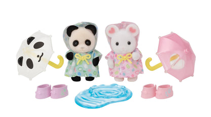 Sylvanian Families - 5748 Nursery Friends - Rainy Day Duo - Dollhouse Playsets & 5741 Triple Bunk Beds - Dollhouse Playsets
