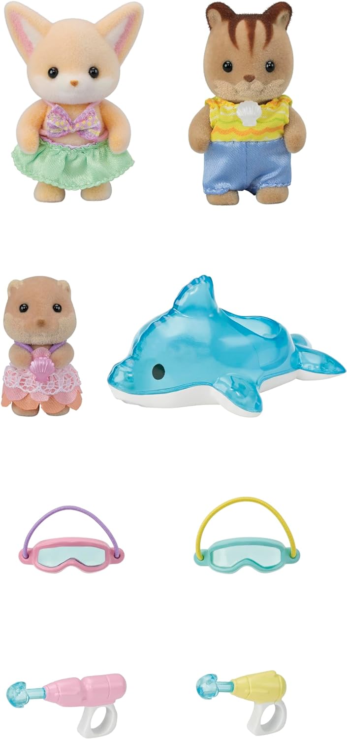 Sylvanian Families - 5749 Nursery Friends - Pool Fun Trio - Dollhouse Playsets