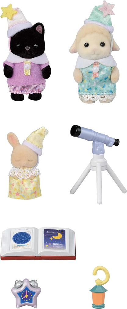 Sylvanian Families - 5750 Nursery Friends - Sleepover Party Trio - Dollhouse Playsets