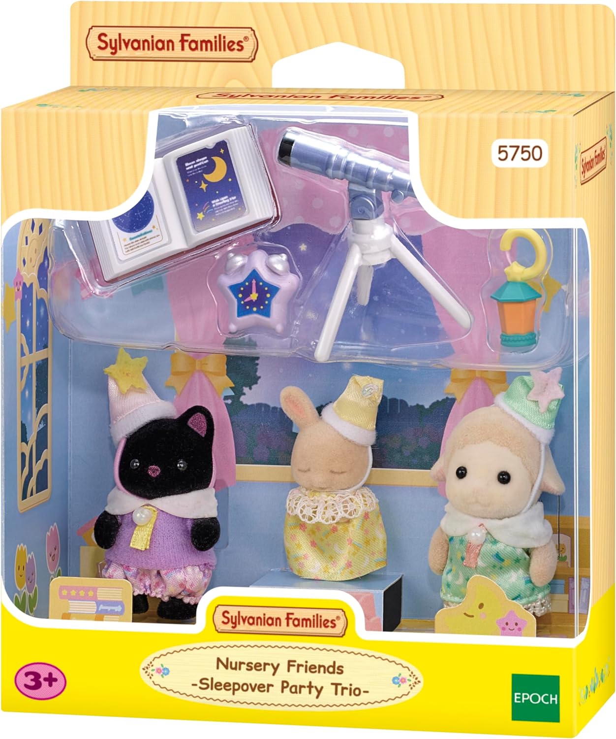 Sylvanian Families - 5750 Nursery Friends - Sleepover Party Trio - Dollhouse Playsets