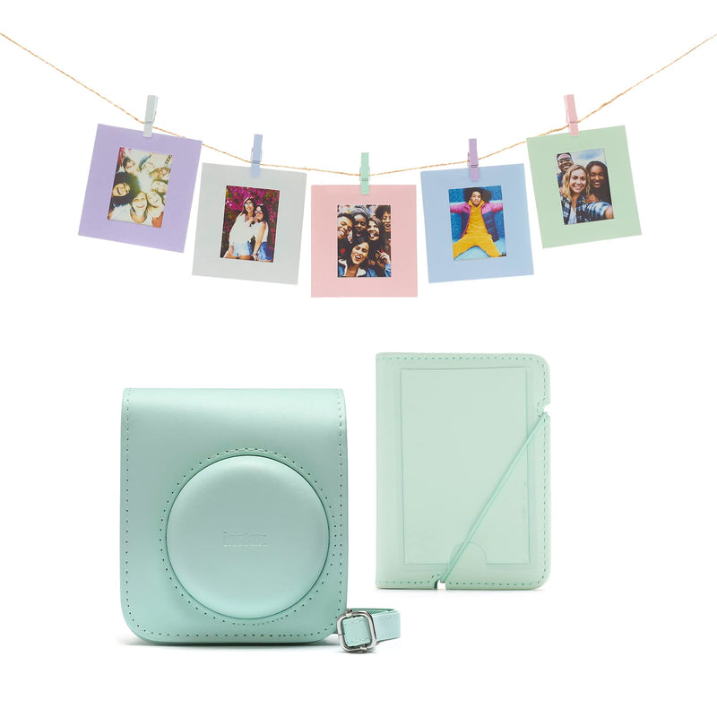 instax Mini 12 acessory kit, Camera case, Photo Album, Hanging Cards and pegs, Pastel Blue