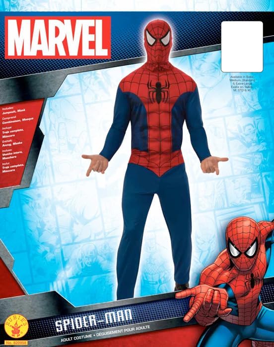 Rubies 820958M000 Spiderman Costume, Black, M