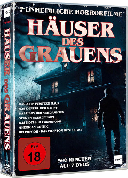 Häuser des Grauens / 7 unheimliche Horrorfilme (u.a. mit Christopher Lee, Peter Cushing und Boris Karloff)