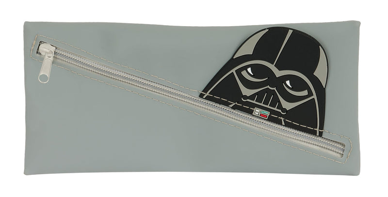 safta Vader – Caritas Pencil Case, Children's Pencil Case, Ideal for School-Aged Children, Comfortable and Versatile, Quality and Resistance, 22 x 1 x 11 cm, Grey, Grey, Estándar, Casual