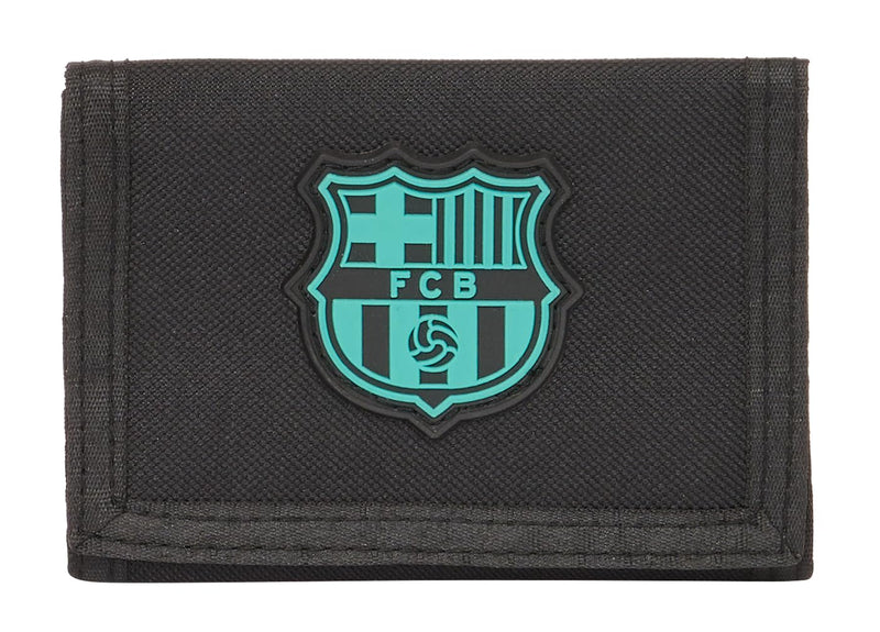 Safta F.C. Barcelona 3rd Team – Wallet with Headboard, Wallet Wallet, Purse, Comfortable and Versatile, Quality and Resistance, 12.5 x 9.5 cm, Black, Black/White, Estándar, Casual