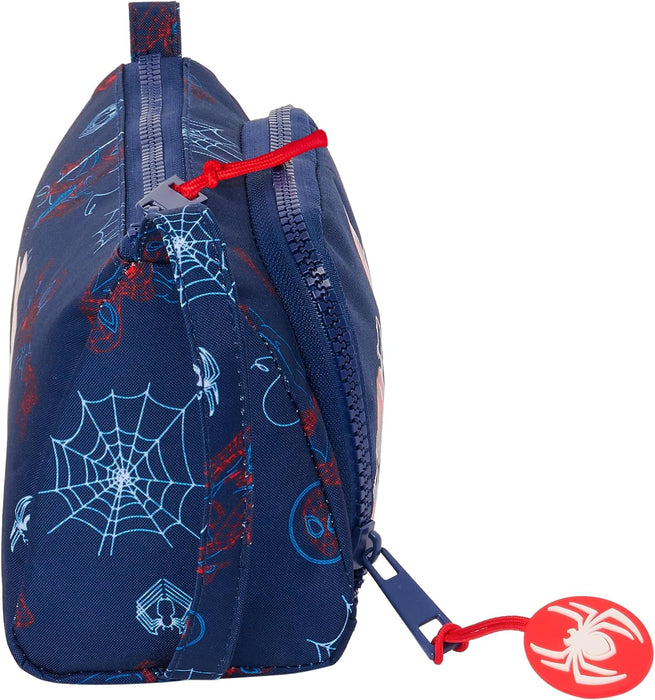 SPIDERMAN NEON – Pencil Case with Empty Drop-Out Pocket, Children's Pencil Case, Child's Pencil Case, Ideal for School-Age Children, Comfortable and Versatile, Quality and Resistance, 20 x 8.5 x 11