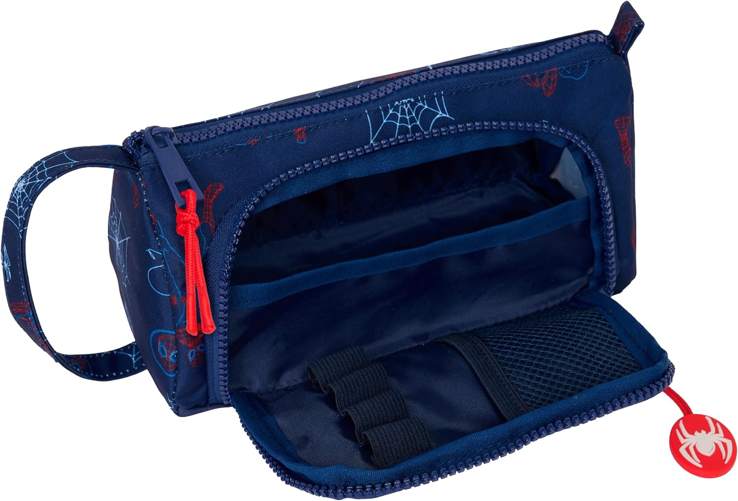 SPIDERMAN NEON – Pencil Case with Empty Drop-Out Pocket, Children's Pencil Case, Child's Pencil Case, Ideal for School-Age Children, Comfortable and Versatile, Quality and Resistance, 20 x 8.5 x 11