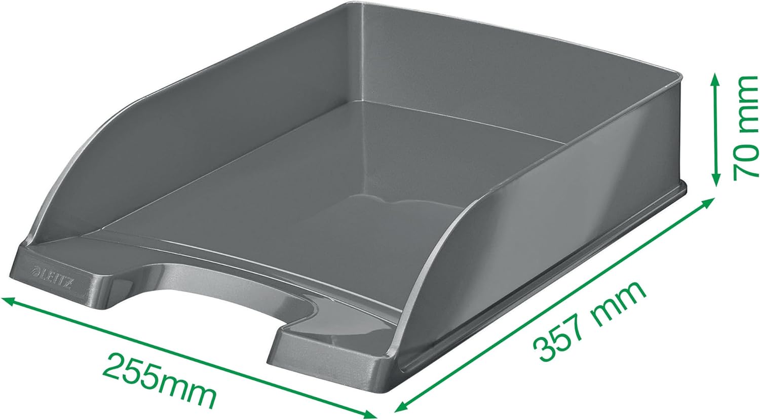 Leitz WOW Bandeja de Plástico Tamaño A4, Bandeja Organizadora de Escritorio Roja, Bandeja de Plástico para Correspondencia, 52263023