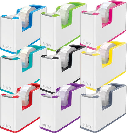 Leitz WOW Duo Colour Tape Dispenser with Tape White/Red - 53641026