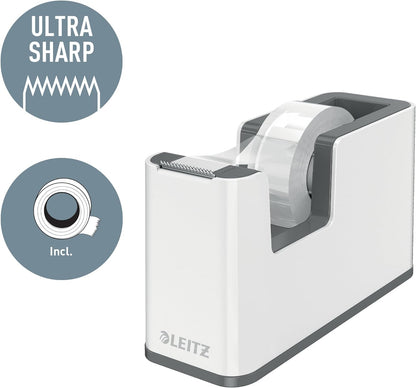 Leitz WOW Duo Colour Tape Dispenser with Tape White/Red - 53641026