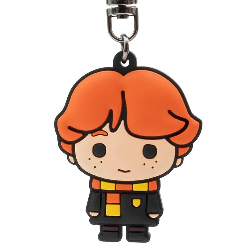 ABYSTYLE - HARRY POTTER Ron PVC Key Ring, Orange, H. 4.7 cm x L. 3,9 cm