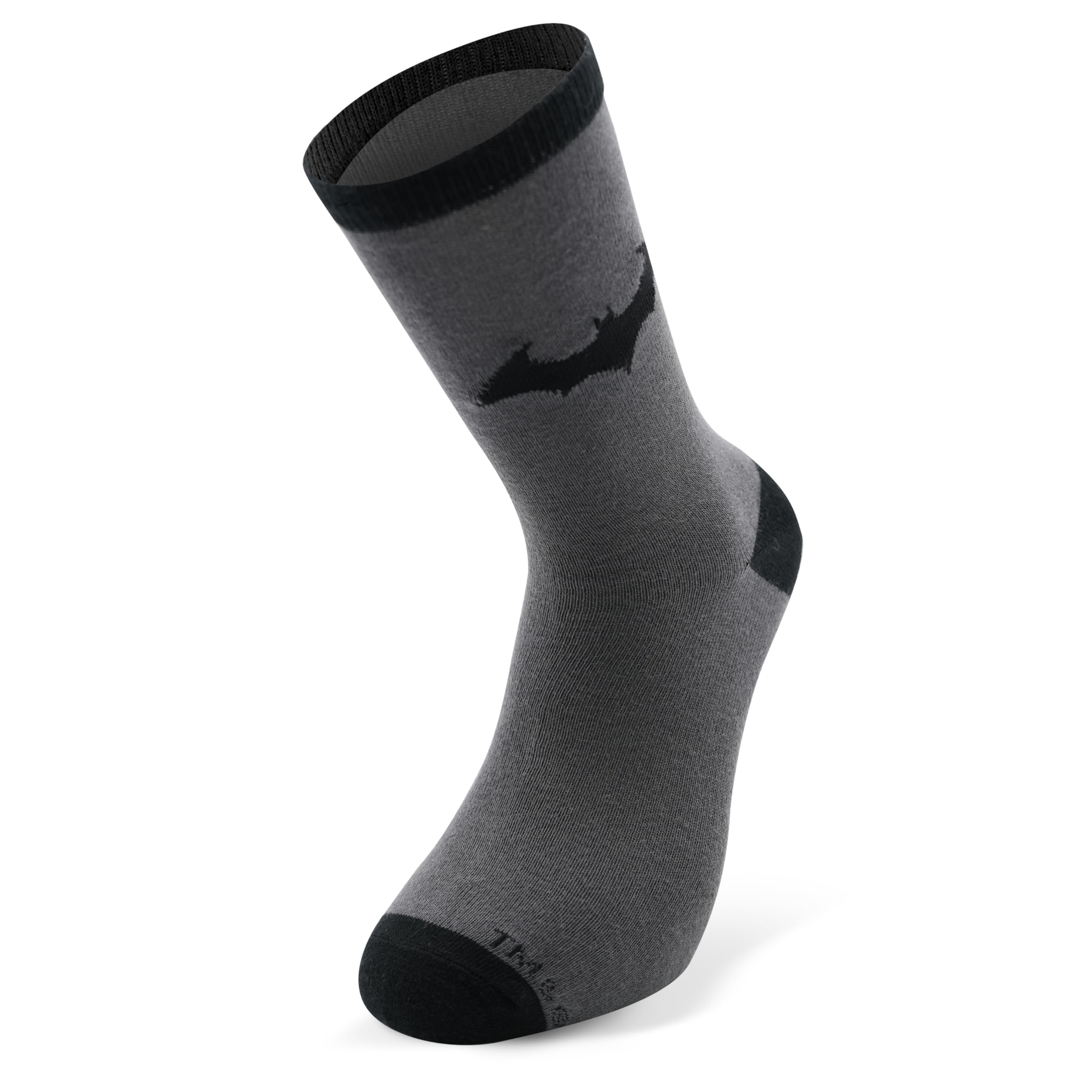 ABYSTYLE - DC COMICS Black and Grey Batman Socks, grey, One size