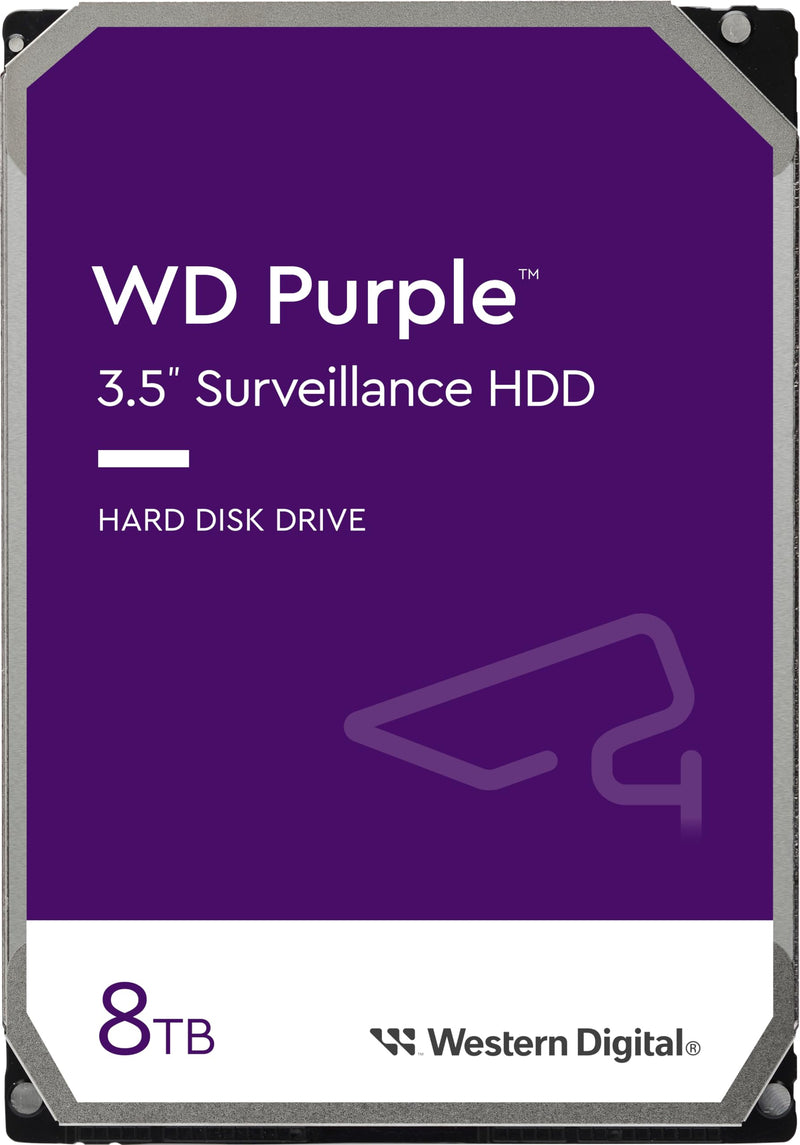 Western Digital WD Purple 8TB Surveillance 3.5" Internal Hard Drive - Allframe Technology, 180TB/yr,  256MB Cache, 3 Year Warranty